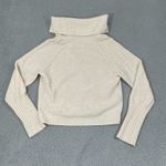 Pilcro Anthropologie  Asymmetrical Cashmere Cardigan Women L Ivory Button Sweater Photo 5