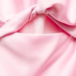 ZARA  maxi dress midi Light Pink tie knot satin effect wedding party evening Photo 5