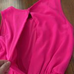 YA Los Angeles NEW YA Hot Pink Short Romper Open Back *Lined Small Formal Wedding Barbie NWOT Photo 5