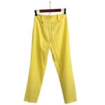 BCBGMAXAZRIA  Preppy Professional Yellow Pintuck Ankle Dress Pants Size Small Photo 3