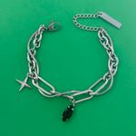 Star Link Chain Bracelet for Men Women Streetwear Punk Hip Hop Unisex Bracelet Silver Photo 2