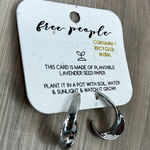 Free People silver tone twisted hoop earrings Photo 0