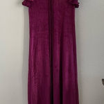 Vintage Corky Craig California Maroon Velour Dress Maxi Small Photo 0