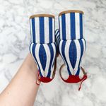 LK Bennett Hadley Blue White Striped Closed Courts Heels Size 9 Photo 9