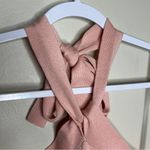 New York & Company Pink & White Floral Print Knit Sweater Halter Top NWT Size XL Photo 1