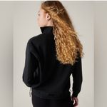 Athleta  Triumph Hybrid Half Zip Sweatshirt black size small Photo 1