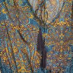 💕ALEX+ALEX💕 Long Sleeve Pattern Tassel Shirt Dress Large Blue Photo 7