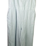 Baaevely Women's Jumpsuit Denim Blue Ruffle Strap Romper‎ Size Large L New Photo 0
