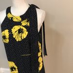 Taylor Toss Yellow Poppy Halter sheath dress Black Size 8 Photo 6