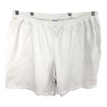 Catherines  Plus Size 22W 24W Shorts 2X‎ White Cotton Casual Pull On Elastic 1158 Photo 0