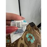 Gap Vtg 2006 Hobo Bag Brown Teal Floral Print Canvas Leather Trim Shoulder Bag Photo 7