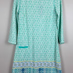 Cabana Life Mini Shift Dress Women S Blue Printed Coastal Cottage UPF 50 NWT Photo 0