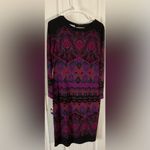 Maggy London New  Colorful Oriental Jersey Knit Long Sleeve Sheath Midi Dress . Photo 2
