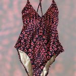 Kona Sol  Swimwear - Pink and Black Patterned Swimsuit Size Small Photo 0