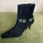 Bamboo #174  Black Suede Charm Boots Photo 3