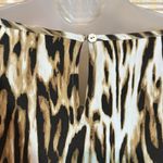 Chico's Shades of Brown Leopard Print Cap Sleeve Round Neck Top Blouse Small 1 Photo 11