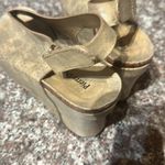 Pierre Dumas Gold Platform Wedges Photo 6