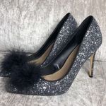 mix no. 6 heels Size 9.5 Glitter Formal Silver Black Special Occasion Holiday Photo 4