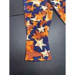LuLaRoe Leggings Americana Patriotic Stars Blue Orange Fireworks OS One Size Photo 1