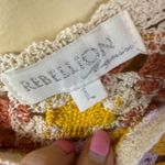 Rebellion Again Womens Crochet Top Size LG Granny Square Boho Cottagecore Hippie Photo 1