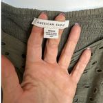 American Eagle AE Women's Olive Green 100% Cotton Eyelet Smocked Back Flowy Blouse, Size M, EUC Photo 1