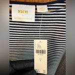 Maeve  Anthropologie Navy Blue White Stripe Ruffle Hem Tunic Top Dress NWT Small Photo 3