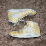 Nike Air Jordan 1 Phat White Wolf Golden Swoosh High Cut Sneaker Size 8 Photo 1