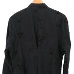 Noblu Black Ribbon Rosette Textured Long Sleeve Tunic Jacket M Size M Photo 5