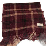 Woolrich  cranberry plaid scarf wrap soft cozy cute ladies Photo 1