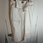 Missguided Plus White Zipper Tactical Cargo WideLeg BaggyLounge Pants Pockets 18 Photo 8