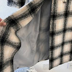 Topshop  Black Cream White Pastel Wool Blend Long Sleeves Houndstooth‎ Coat 4 Photo 5