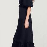 Sandro NWT Falbala Noir Embellished Midi Party Dress Photo 2