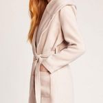 BB Dakota ๐๐ Soft Beige Hooded Wrap Coat Jacket Photo 4