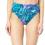 Lilly Pulitzer Pink And Teal Tropical Bikini Bottoms - Size 14 Photo 0