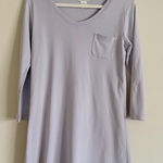Cotn Long Sleeve Lounge Sleep Top Women’s Small 100% Cotton Lavender Pajamas Purple Photo 0
