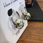 House of Harlow 1960 | Silver & Dalmatian Jasper Hoops Photo 7