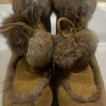 Coach  KATARA ANCLE RARE CAMEL SUEDE Brown Faux Fur Wedge Boots Photo 6