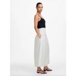 Madewell Smocked Waist Poplin Midi Skirt White A Line Cotton Pockets Large NWT Photo 3