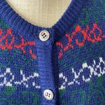 York Fair by Seiferts cardigan sweater medium Blue Photo 2