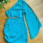 Dee Elly NWT  Turquoise One Shoulder Mini Dress Photo 0