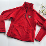 NHL Blackhawks Red Half Zip Sweatshirt Women Small Photo 0