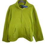 Fleet Boutique NWT Pea Green Vine Full Zip Mock Neck Fleece Jacket Size 2X Photo 0
