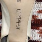 Vintage 90s Y2K Coquette Romantic Fairy Lolita Bow Kitten Slingback Heels Pumps Patent Leather Pointed Toe White Keyhole Photo 4