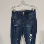 No Boundaries  High Rise Sculpting Skinny Jeans Distressed Juniors Size 11 Raw Hem Photo 2