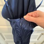 Veronica Beard  Aldana Embossed Halter Midi Blue Dress Photo 5