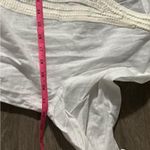 Chico's Chico’s rounded bib flavian Tunic Shirt top blouse Women’s 2 White Gauze Linen Photo 4