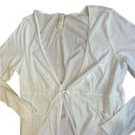 SKIMS  Cotton Cover-Up Tie Front Top White Size XL Photo 4