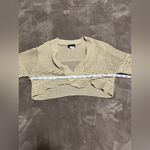 HOT SHOT Vintage Crop Knit Cardigan Cover Up Top Women’s Shirt Sz XL EUC Tan Photo 5