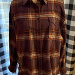 Women’s Purple Plaid Shirt Size M Photo 0
