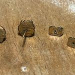 Vintage Rose Flower Gold Tone Earrings Photo 7